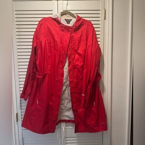 Eddie Bauer Women's Vibrant Red Rain Jacket